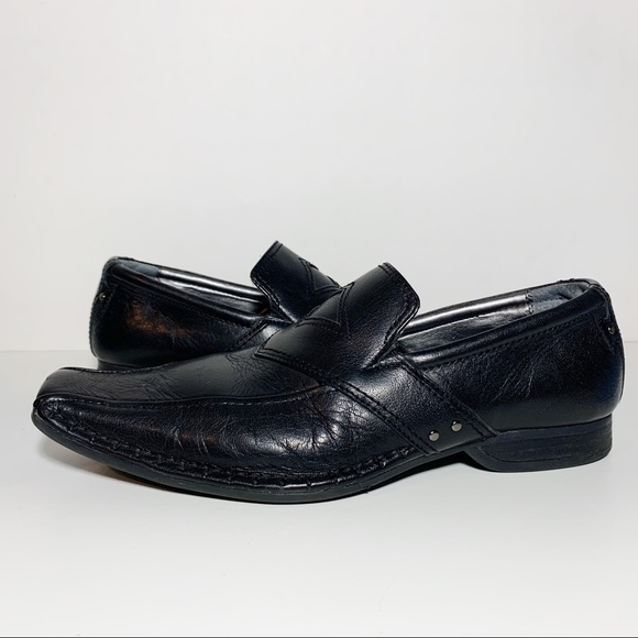 square toe penny loafers
